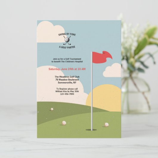 Invitation Golf Greens (Debout devant)