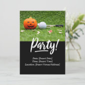 Invitation Golf Halloween thème pour golfeur (Debout devant)