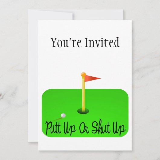 Invitation Golf haut ou fermé de putt (Devant)
