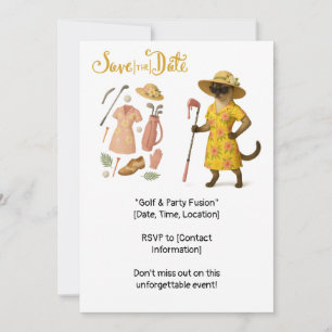 Invitation Golf Hawaiian Woman Golfer at the Green