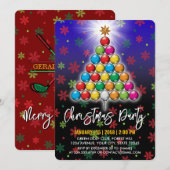 Invitation Golf Joyeux Noël-vacances Design (Devant / Derrière)
