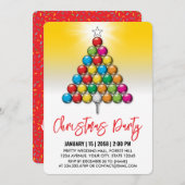 Invitation Golf Joyeux Noël-vacances Design (Devant / Derrière)