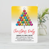 Invitation Golf Joyeux Noël-vacances Design (Debout devant)