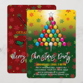 Invitation Golf Joyeux Noël-vacances Design (Devant / Derrière)