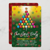 Invitation Golf Joyeux Noël-vacances Design (Devant / Derrière)