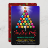 Invitation Golf Joyeux Noël-vacances Design (Devant / Derrière)