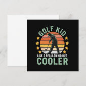 Invitation Golf Kids Funny Young Golfer & Golfing Lover Gift (Devant / Derrière)