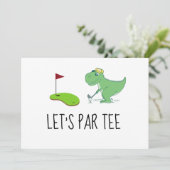 Invitation Golf Let’s Par avec drapeau de golf sur vert (Debout devant)