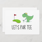 Invitation Golf Let’s Par avec drapeau de golf sur vert (Devant / Derrière)