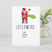 Invitation Golf Let’s Par tee Christmas party pour Golfer (Debout devant)