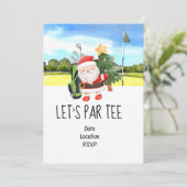 Invitation Golf Let’s Par tee Christmas party pour Golfer (Debout devant)