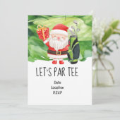 Invitation Golf Let’s Par tee Christmas party pour Golfer (Debout devant)
