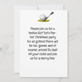 Invitation Golf Let’s Par tee Christmas party pour Golfer (Dos)