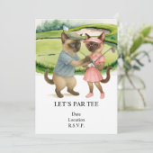 Invitation Golf Let’s Par tee for cat lovers (Debout devant)