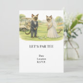 Invitation Golf Let’s Par tee for cat lovers WEDDING (Debout devant)