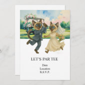 Invitation Golf Let’s Par tee for cat lovers WEDDING (Devant / Derrière)