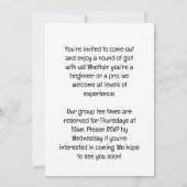 Invitation Golf Let’s Par tee pour Noël (Dos)