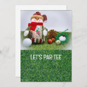 Invitation Golf Let’s Par tee pour Noël (Devant / Derrière)