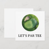 Invitation Golf Let's Par tee avec parcours de golf (Devant / Derrière)