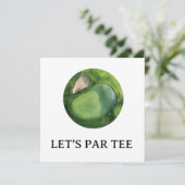 Invitation Golf Let's Par tee avec parcours de golf (Debout devant)