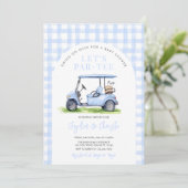 Invitation Golf Let's Par-Tee Tee Time Baby shower (Debout devant)