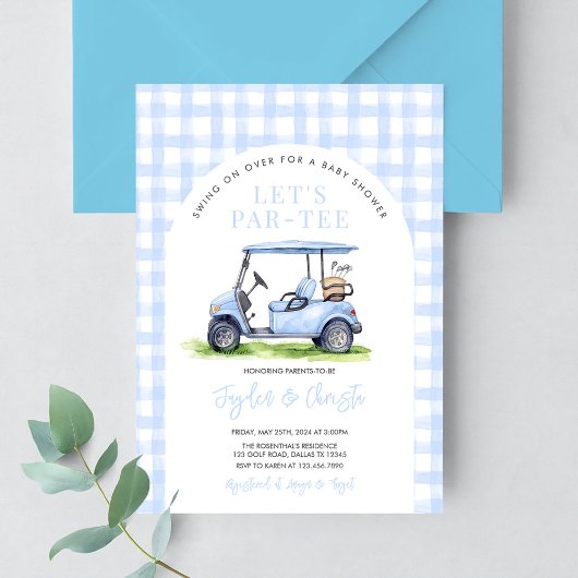 Invitation Golf Let's Par-Tee Tee Time Baby shower