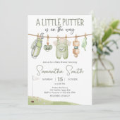 Invitation Golf Little Putter Baby Shower (Debout devant)