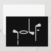 Invitation Golf Lover Golfer Golfing Club (Devant / Derrière)