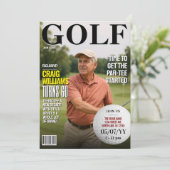 Invitation Golf Magazine Anniversaire Invitation, Fun Golf In (Debout devant)