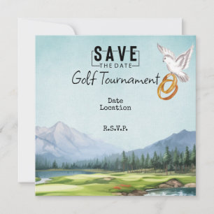Invitation Golf Mariage Ring sur le golf