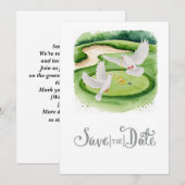 Invitation Golf Mariage Sauvegarder la Date Golf thématique (Devant / Derrière)