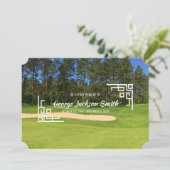Invitation Golf Memorial Service Ajouter votre propre photo G (Debout devant)