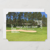 Invitation Golf Memorial Service Ajouter votre propre photo G (Devant)