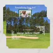 Invitation Golf Memorial Service Ajouter votre propre photo G (Devant / Derrière)