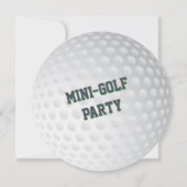 Invitation Golf Mini-golf Putt-Putt Golf Anniversaire (Dos)