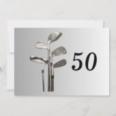 Invitation Golf moderne Sport Golf Club 50e anniversaire (Dos)