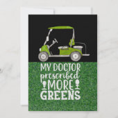 Invitation Golf Mon médecin a prescrit plus de vert drôle (Devant)