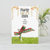 Invitation Golf Noël et fête du Nouvel An (Debout devant)