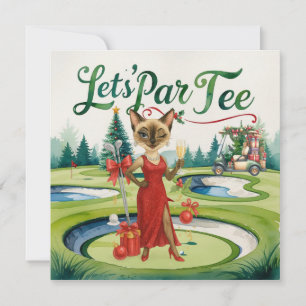 Invitation Golf Noël Let's Par Tee for Golfer party