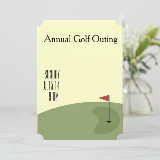 Invitation Golf Outing - sur le green (Debout devant)