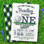 Invitation Golf PAR-TEE 1er anniversaire<br><div class="desc">Célébrez en style avec ces invitations tendance à l'anniversaire. Le design est facile à personnaliser avec votre libellé d'événement spécial et vos invités seront ravis quand ils reçoivent ces invitations fabuleux.</div>
