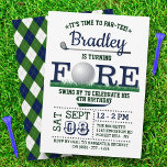 Invitation Golf PAR-TEE 4e anniversaire<br><div class="desc">Célébrez en style avec ces invitations tendance à l'anniversaire. Le design est facile à personnaliser avec votre libellé d'événement spécial et vos invités seront ravis quand ils reçoivent ces invitations fabuleux.</div>