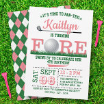 Invitation Golf PAR-TEE 4e anniversaire<br><div class="desc">Célébrez en style avec ces invitations tendance à l'anniversaire. Le design est facile à personnaliser avec votre libellé d'événement spécial et vos invités seront ravis quand ils reçoivent ces invitations fabuleux.</div>