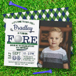 Invitation Golf PAR-TEE 4ème anniversaire Photo<br><div class="desc">Célébrez en style avec ces invitations tendance à l'anniversaire. Le design est facile à personnaliser avec votre libellé d'événement spécial et vos invités seront ravis quand ils reçoivent ces invitations fabuleux.</div>
