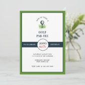 Invitation Golf PAR- TEE Fête d'anniversaire (Debout devant)