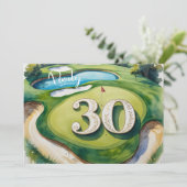 Invitation Golf Par tee party 30e anniversaire au golfeur (Debout devant)