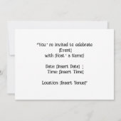 Invitation Golf Par tee party 30e anniversaire au golfeur (Dos)