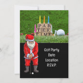 Invitation Golf Par tee party Le Père Noël Squad (Devant)