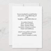 Invitation Golf Par Tee texte sur Putting Green (Dos)