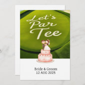 Invitation Golf Par Tee texte sur Putting Green (Devant / Derrière)